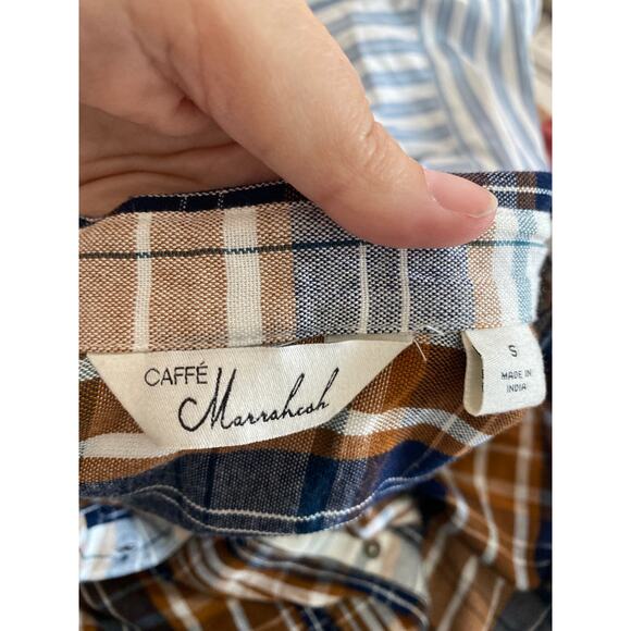 Caffe Marrakesh Blouse L/S Plaid Tunic Size Small NWT - Picture 5 of 6